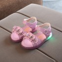 Girls' Toothy Flashing Sandals Fashion Glowing Princess Shoes