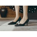 Pointed Toe Stiletto High Heels Leather Pearl Korean Style Simple Single Shoes Women