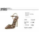 Stiletto Leopard Print Shallow Mouth European And American Plus Size Pointed Women's High Heels