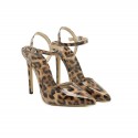 Stiletto Leopard Print Shallow Mouth European And American Plus Size Pointed Women's High Heels