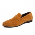 Versatile British-style Microfiber Slip-on Loafer Shoes For Men