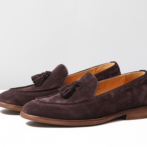 British-style Suede Tassel Suede Loafer Shoes