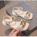 Girls Retro Sandals Children  Toe Beach Shoes Little Girls Fashion Simple Princess Shoes