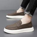 Platform Loafers Men's I Slip-on Casual Leather Shoes