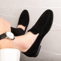 Versatile British-style Microfiber Slip-on Loafer Shoes For Men