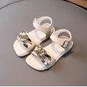 Girls Retro Sandals Children  Toe Beach Shoes Little Girls Fashion Simple Princess Shoes