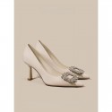 French Pointed High Heels Women Temperament Bride Thin Solid Color