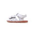 White Leather Bowknot Girls' Sandals Non-slip Anti-sweat