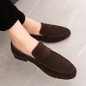 Versatile British-style Microfiber Slip-on Loafer Shoes For Men