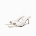 Summer New Leather Metal High Heels