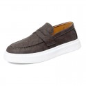 Platform Loafers Men's I Slip-on Casual Leather Shoes